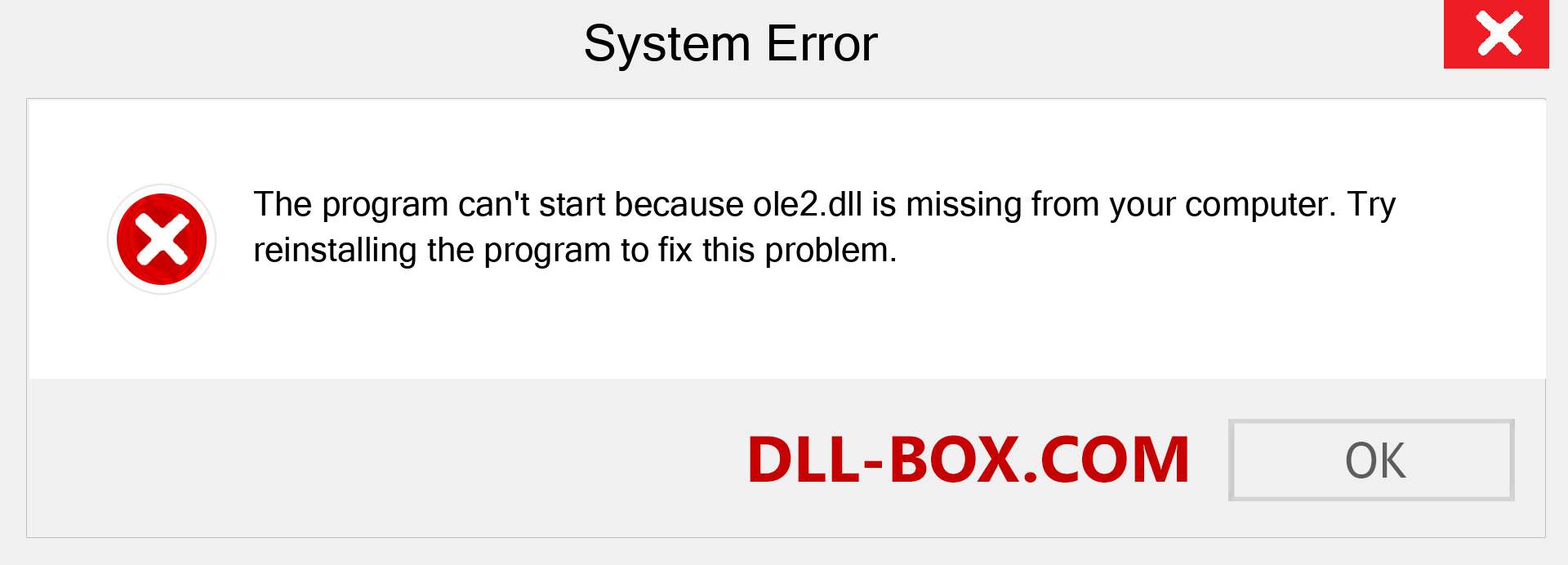  ole2.dll file is missing?. Download for Windows 7, 8, 10 - Fix  ole2 dll Missing Error on Windows, photos, images